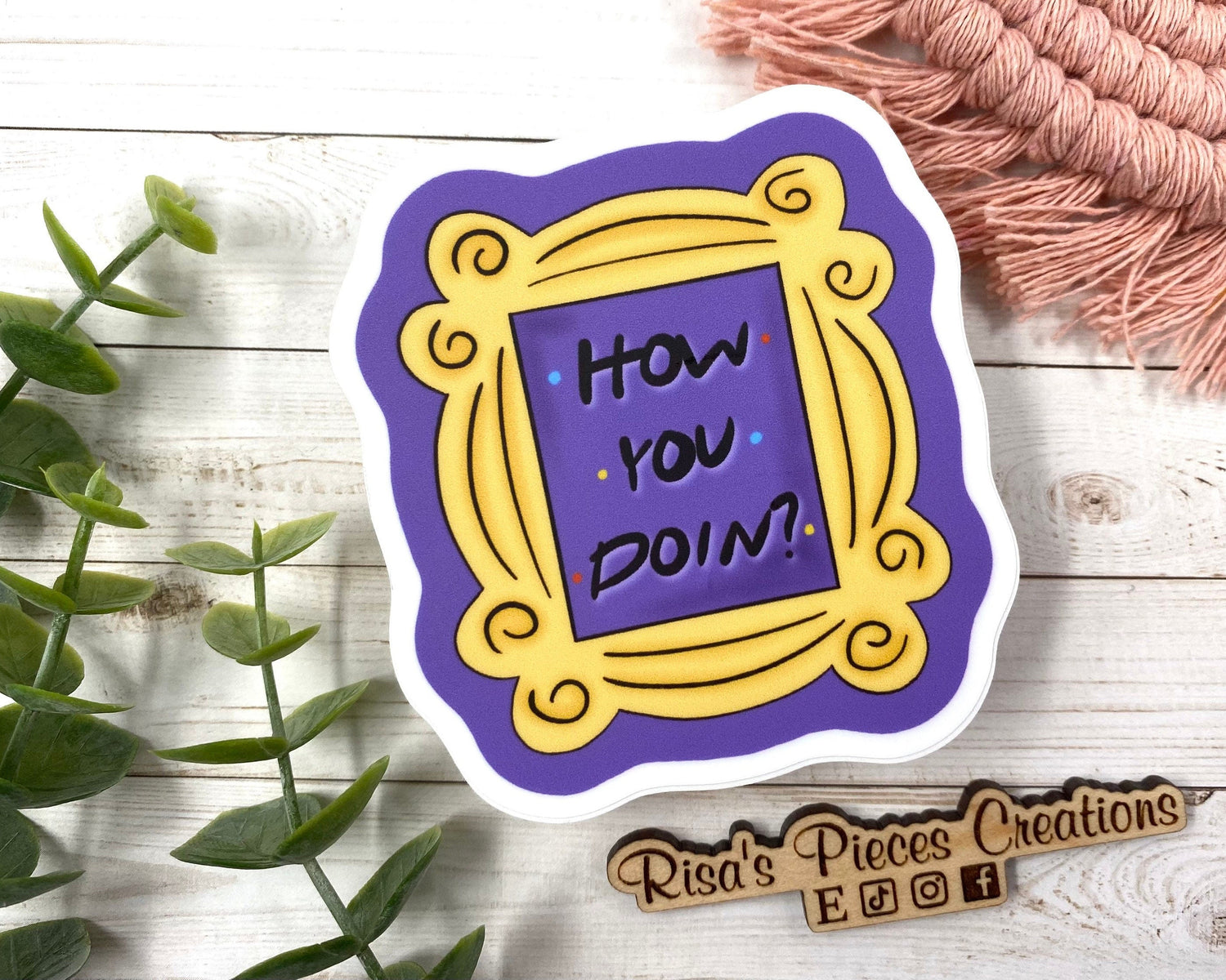 How You Doin Friends Sticker - Friends quotes, Joey Tribbiani, TV Show quotes, Friends Door Frame, Friends tv show