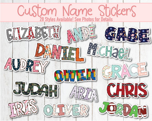 Custom Name Stickers, Name Decal, Stocking Stuffer for Kids, Personalized Name Sticker for Teen, Best Friend Birthday Gift, School Supplies
